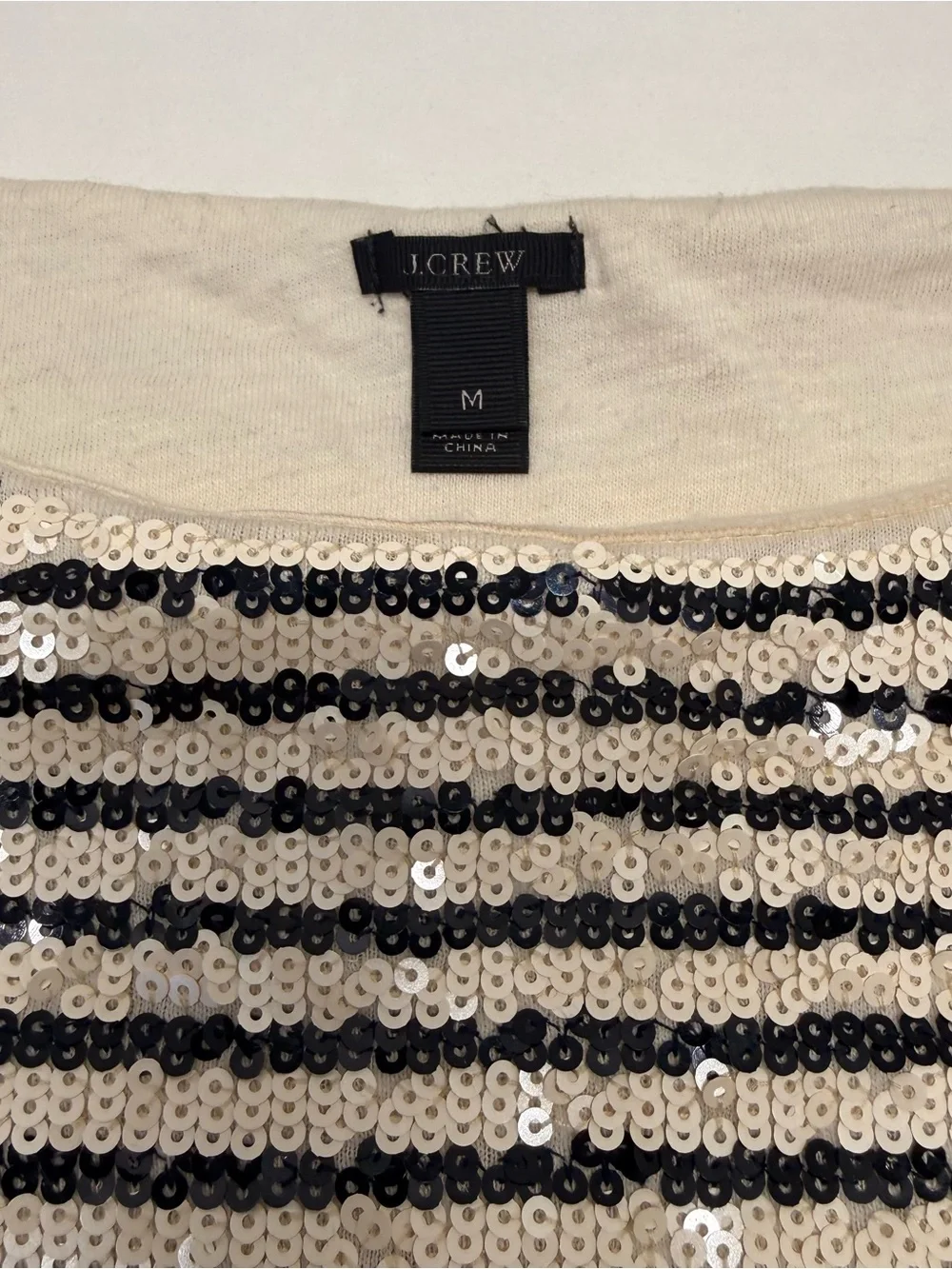 J. Crew cream casual dressed
